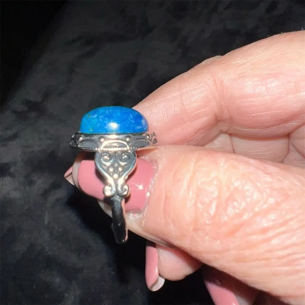Genuine Azurite  Ring- Adjustable